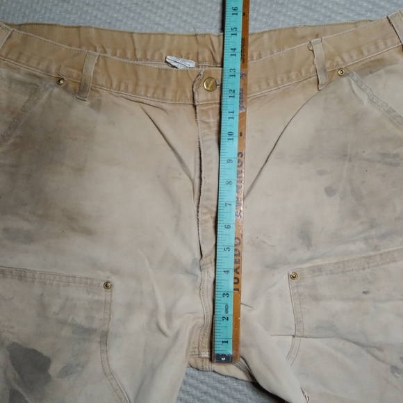Vintage Carhartt Jean's Work Worn Union Made In USA Sz 42 Double Knee - Picture 12 of 14